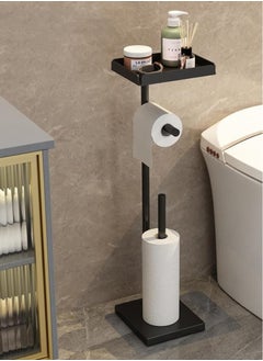 Halamine Toilet Paper Holder Stand ,Free Standing Toilet Paper Storage Holder,Bathroom Floor Standing Toilet Roll Dispenser  - Image 1