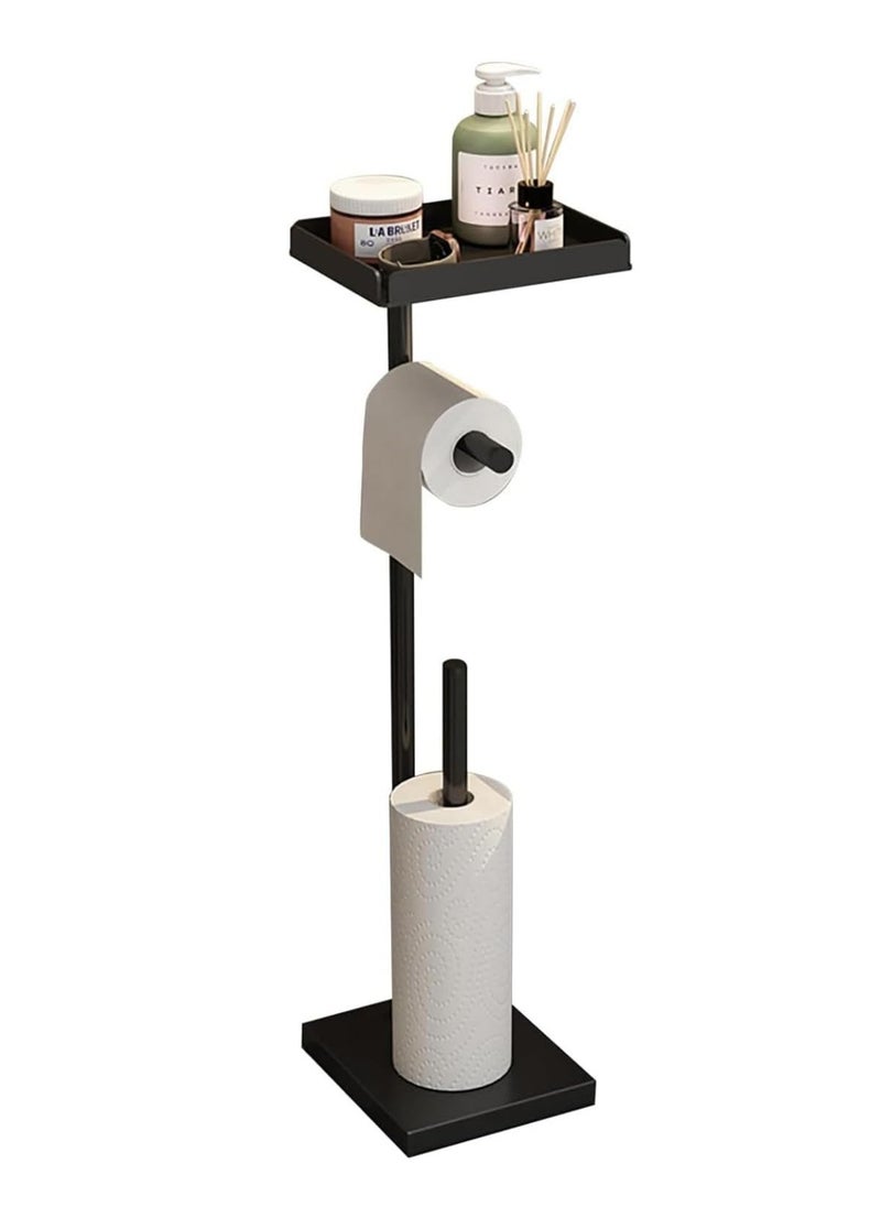 Halamine - Toilet Paper Holder Stand ,Free Standing Toilet Paper Storage Holder,Bathroom Floor Standing Toilet Roll Dispenser - Image 1