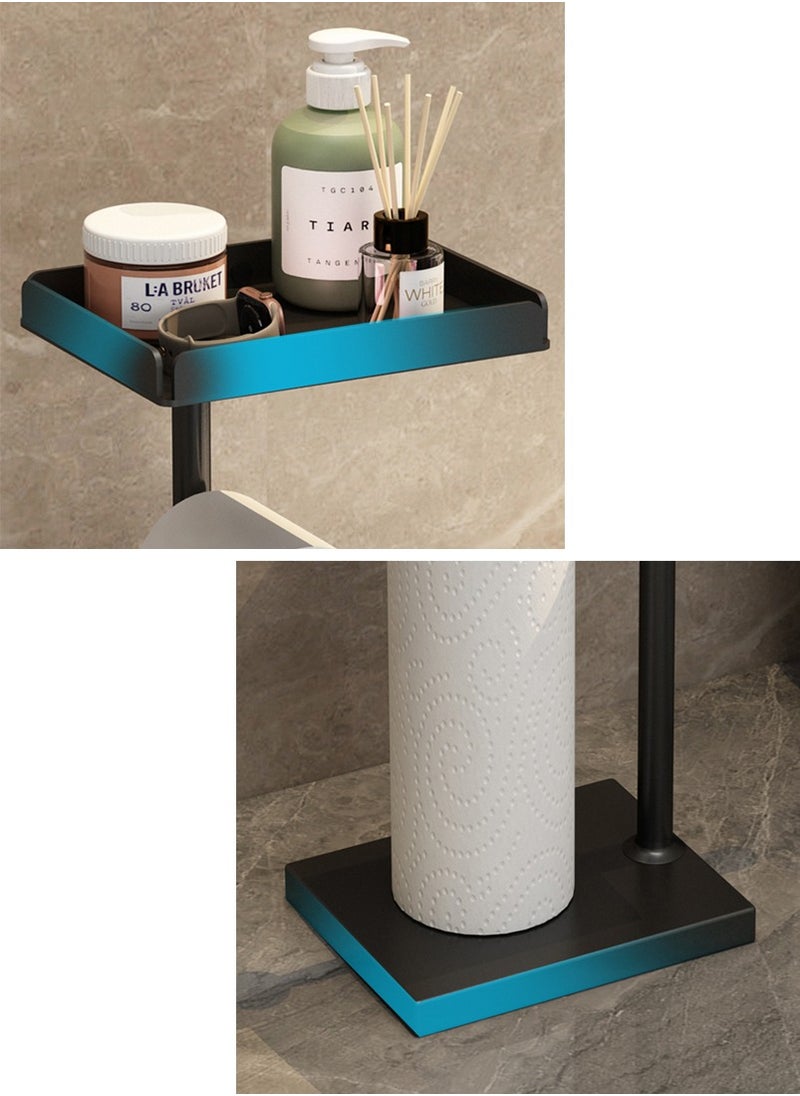 Halamine - Toilet Paper Holder Stand ,Free Standing Toilet Paper Storage Holder,Bathroom Floor Standing Toilet Roll Dispenser - Image 1