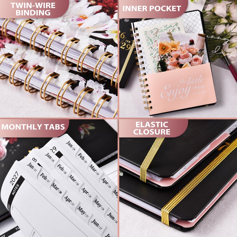 Vindora 2026-2029 Monthly Planner/Calendar - 3 Year Monthly Planner 2026-2028, JULY. 2026 - JUNE. 2029, 6.3" Ã— 8.4", 3 Year Calendar with Tab, Back Pocket, Twin-Wire Binding, Premium Paper, Note Pages - Image 5