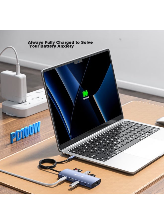 Acasis Type-c Expansion Dock, Desktop Hub, 4k 60hz Splitter, Hdmi Cable Adapter, Hub Audio Card Reader, Compatible With Huawei Tablets And Computers, Ds-9903 - Image 4