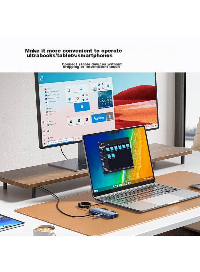 Acasis Type-c Expansion Dock, Desktop Hub, 4k 60hz Splitter, Hdmi Cable Adapter, Hub Audio Card Reader, Compatible With Huawei Tablets And Computers, Ds-9903 - Image 5