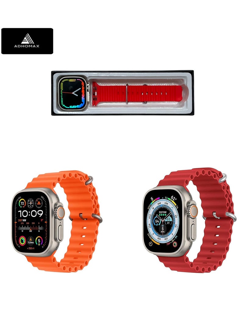 adhomax New T900 Ultra Smart Watch, Elegant Design 2.09", Infinite Display, NFC, Fitness Tracker, Heart Rate, Oxygen Monitor, Calls, Wireless Charging, Works With IOS and android for men, women - Image 3