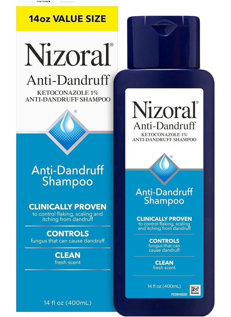 Nizoral Nizoral Anti-Dandruff Shampoo 400ml with 1% Ketoconazole, Fresh Scent, 14 Fl Oz  - Image 2