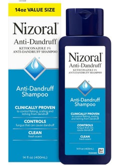Nizoral Nizoral Anti-Dandruff Shampoo 400ml with 1% Ketoconazole, Fresh Scent, 14 Fl Oz  - Image 1