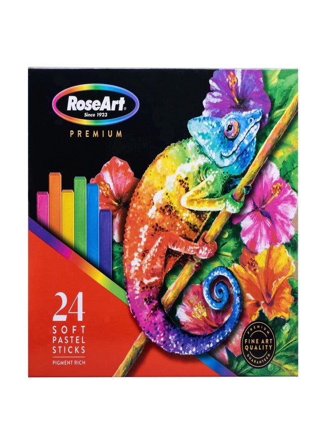 RoseArt Premium 24ct Long Soft Pastel Stick Set for Professionals - Pigment Rich, Full Size Pastel Sticks Vivid Colors - Image 2