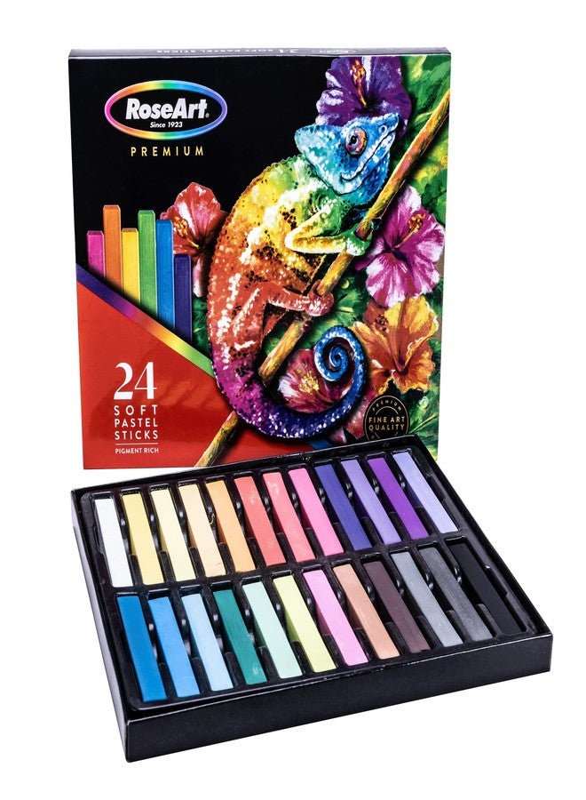 RoseArt Premium 24ct Long Soft Pastel Stick Set for Professionals - Pigment Rich, Full Size Pastel Sticks Vivid Colors - Image 4