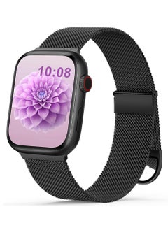 Generic Metal Magnetic Bands Compatible with Apple Watch Band 38mm 40mm 41mm Women Men, Stainless Steel Mesh Magnetic Strap for iWatch Series Ultra/9/8/7/6/5/4/3/2/1/SE Black  - Image 1