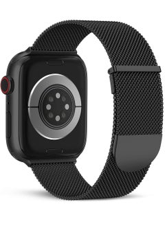 Generic Metal Magnetic Bands Compatible with Apple Watch Band 38mm 40mm 41mm Women Men, Stainless Steel Mesh Magnetic Strap for iWatch Series Ultra/9/8/7/6/5/4/3/2/1/SE Black  - Image 2