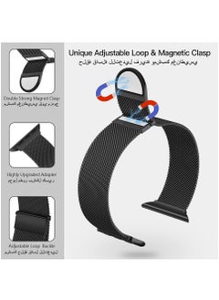 Generic Metal Magnetic Bands Compatible with Apple Watch Band 38mm 40mm 41mm Women Men, Stainless Steel Mesh Magnetic Strap for iWatch Series Ultra/9/8/7/6/5/4/3/2/1/SE Black  - Image 3