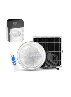 MODI 100W Solar High Bay Light - 24000mAh Remote Control Rechargeable & Solar Light, Motion Sensor, IP65 Waterproof Solar Area Lighting for Garage/Warehouse/Barn/Gym/Factory/Workshop/Villas  - Image 1