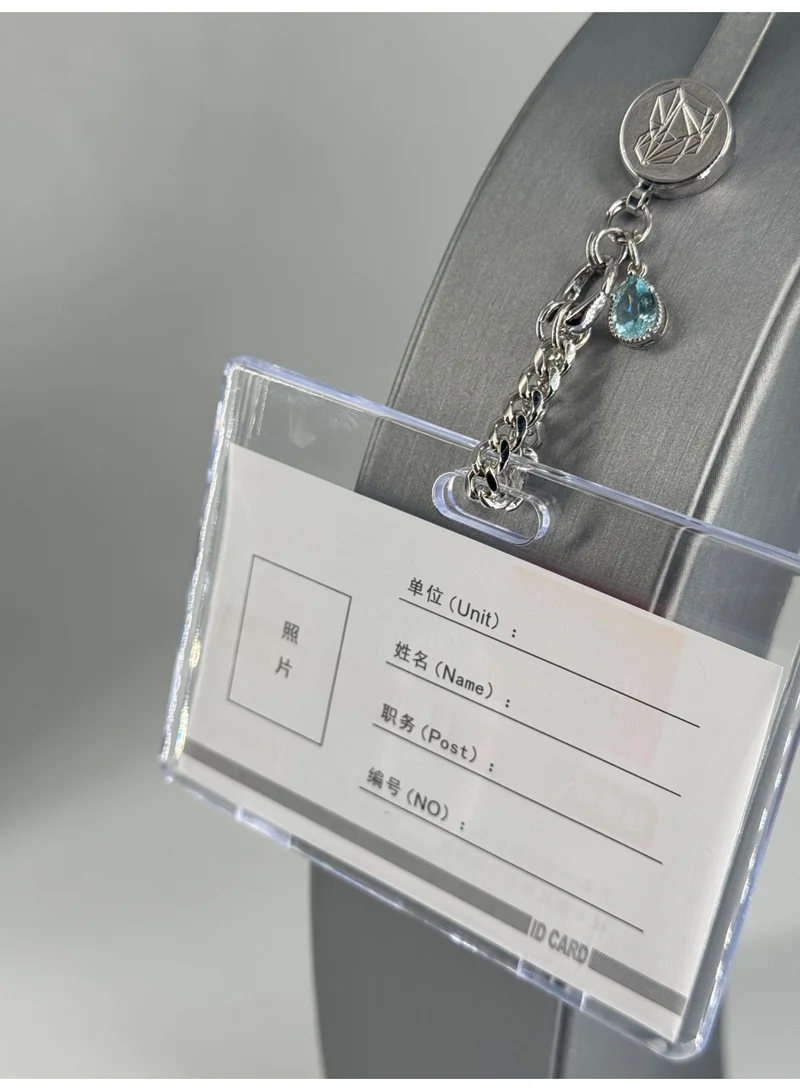 NOOR JEWELLERY ID CARD HOLDER BROOCH-BLUE