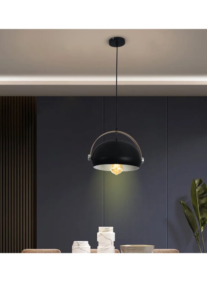 Best Power Vintage Pendant Light 1032 Black Aluminium Hanging Lamp With E27 Lamp Base for Kitchen & Dining Room - Image 1