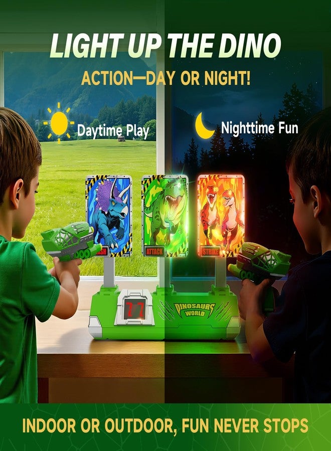 Tqeieu Toys for Boys Age 3-12, Kid Toys, 3 Dinosaur-Themed & 3 Dino Flashing Lights & Dino Claw Launcher, Fun Auto Reset Electronic Scoring Game with Sounds,3 4 5 6 7 8 9 10 11 12 Year Old Boy Birthday Gifts - Image 2