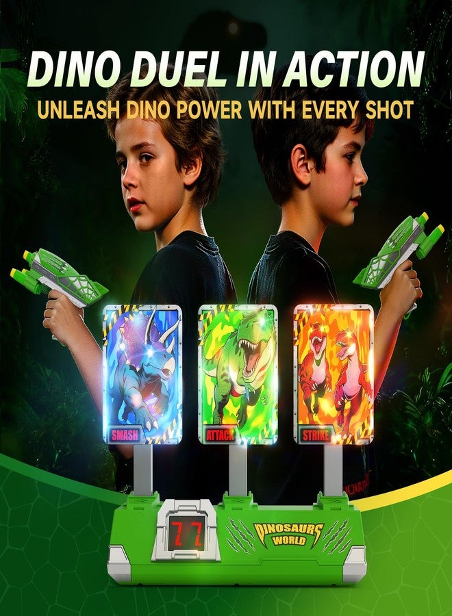 Tqeieu Toys for Boys Age 3-12, Kid Toys, 3 Dinosaur-Themed & 3 Dino Flashing Lights & Dino Claw Launcher, Fun Auto Reset Electronic Scoring Game with Sounds,3 4 5 6 7 8 9 10 11 12 Year Old Boy Birthday Gifts - Image 5