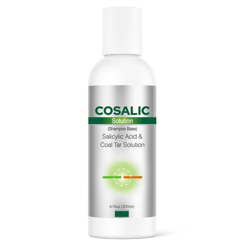 SALVE Cosalic Coal Tar and Salicylic Acid Solution/with Salicylic Acid for Dry Scalp Itch Relief Dandruff Free Shampoo/for Psoriasis & Seborrheic Dermatitis - Instant Result - 6.76 Fl Oz (Pack of 1) - Image 1