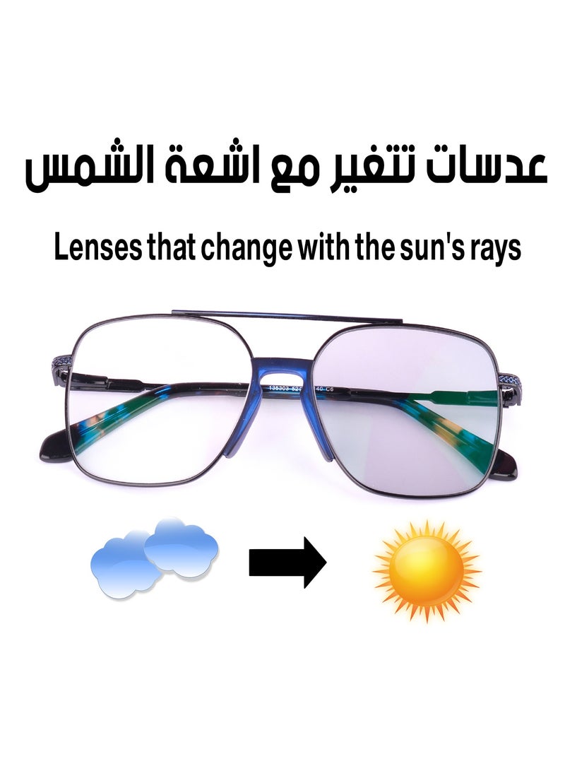 نظارة طبية فاشون شبابي بعدسات ترانزيشن للحماية من اشعة الشمس - Image 4