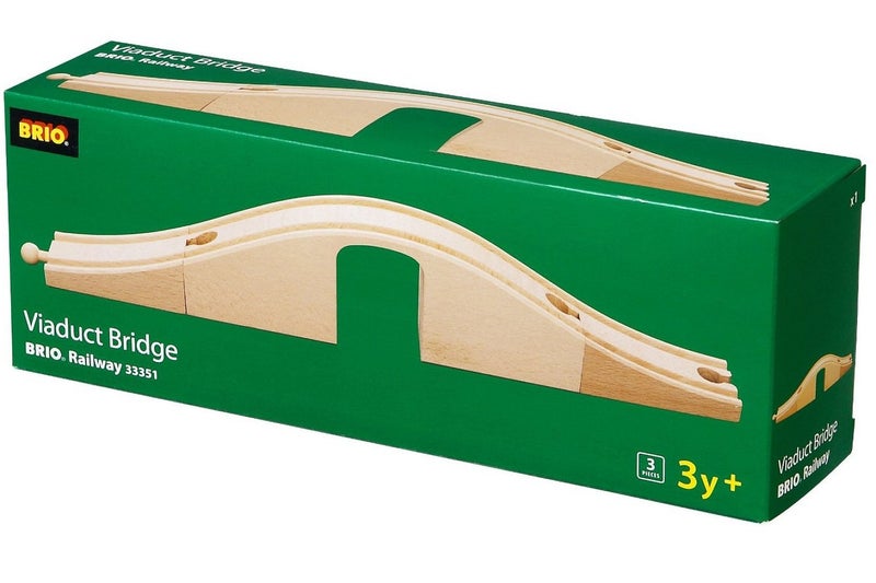 BRIO World 33351 - Viaduct Bridge | 3-Piece Wooden Toy Train Set Accessory | Ideal for Kids Ages 3 and Up | FSC-Certified Wood | Compatible with All Train Sets - Image 2