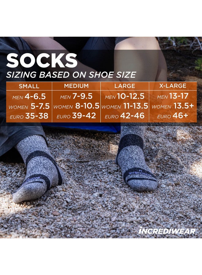 INCREDIWEAR Incrediwear Circulation Socks Womens and Mens Crew Socks (Grey, Large) - Image 3
