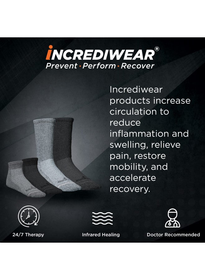 INCREDIWEAR Incrediwear Circulation Socks Womens and Mens Crew Socks (Grey, Large) - Image 2