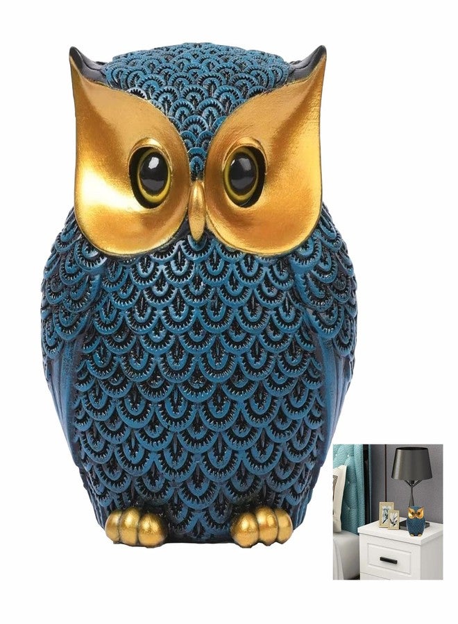 iStarcas Owl Decor Home Décor Accents, Owl Gifts for Women and Owl Lovers, Owl Figurine, Owl Ornaments, Cute Owl Statue, Owl Figurines Home Decor(Blue) - Image 1