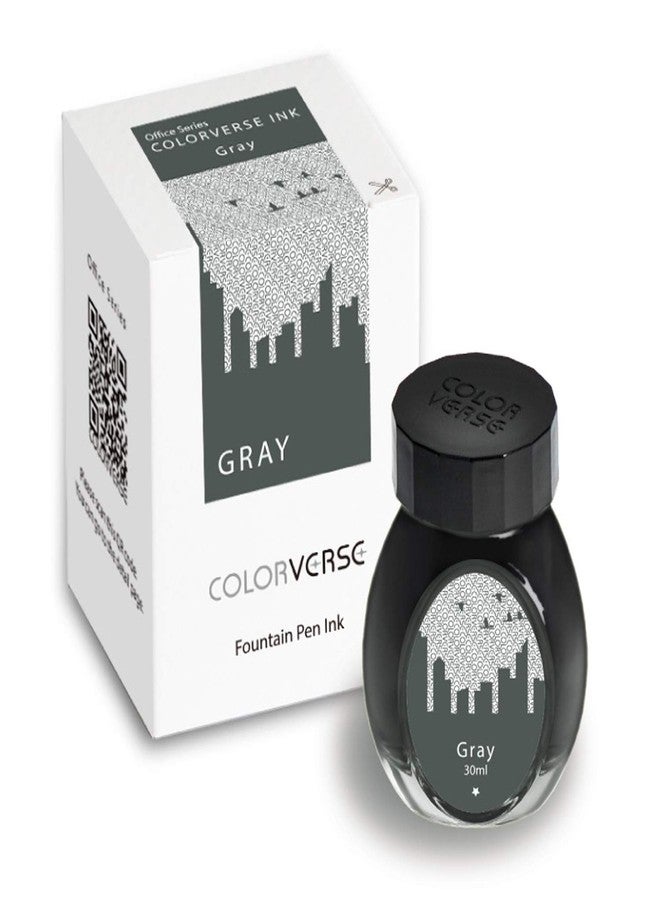 Colorverse Gray | Fountain Pen Ink Bottle |30ml | Dye Based | Office Series - Image 1