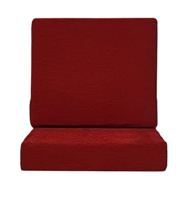 Naman Arts Sofa Foam Cushions with Zip Cover Sofa Gaddi Seat 22x21x4 Back 21x18x4 Density 32 FoamMaroon - Image 1
