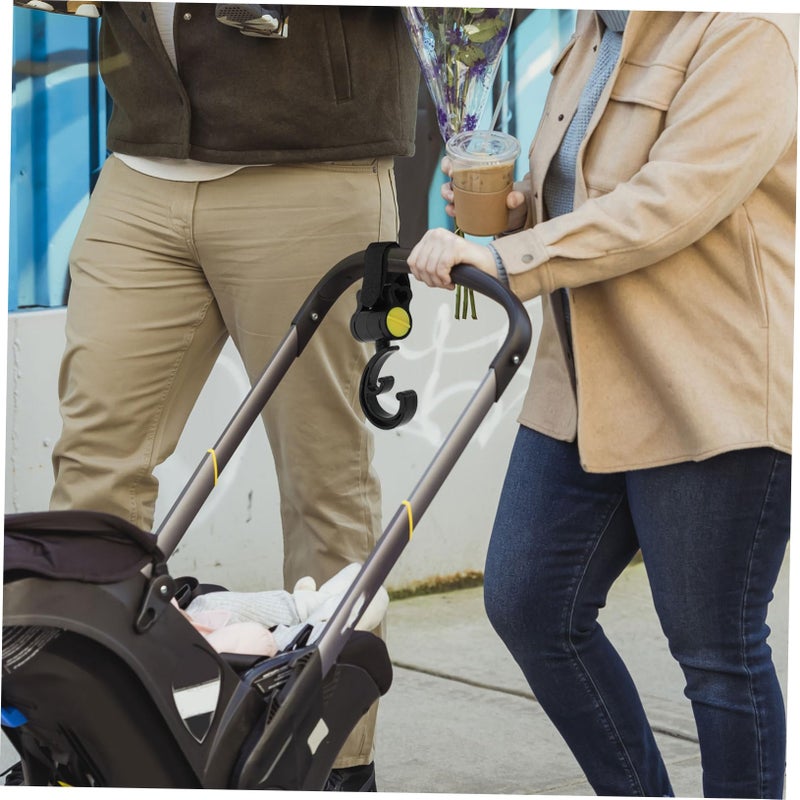 2 Pcs Rotating Stroller Hooks Strong Plastic Hanging Clips for Diaper Bags Bikes Easy Install - Image 5