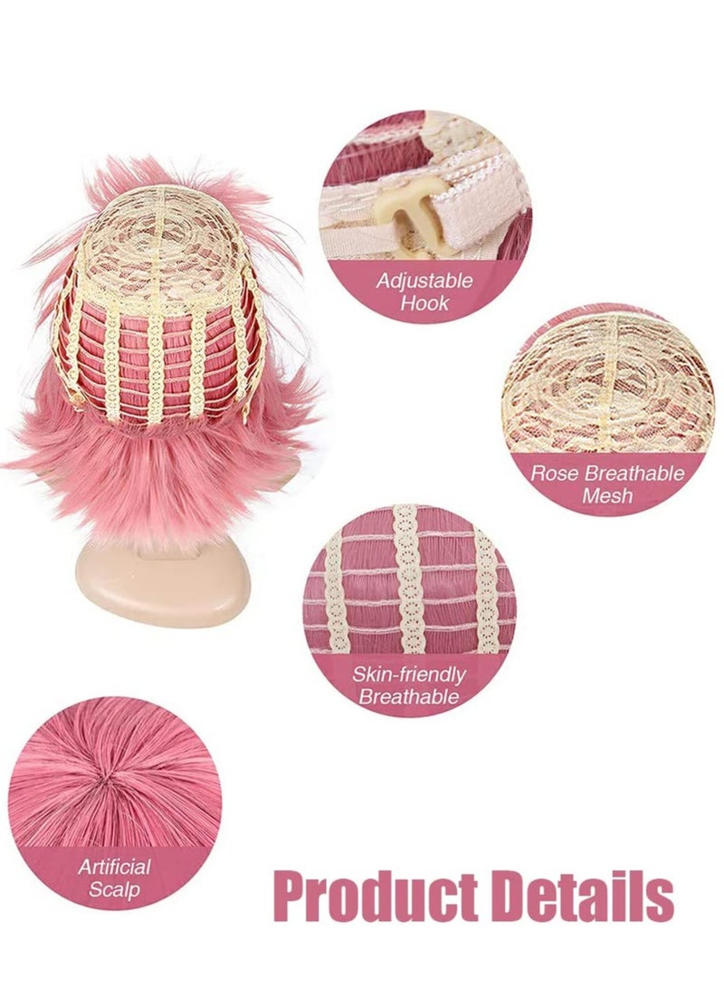 KASTWAVE Featured Wigs with Party Sunglasses, Makeup Party Kit, Color Bob Wig, Cosplay Wigs and Party Wigs, Party Wigs Decorations Favors (Brown) - Image 5