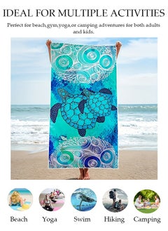 DUNISO Oversized Beach Towel, 150*75cm Microfiber Beach Towels, Quick Dry Towel for Swimmers Sand Proof Beach Towels for Adults Kids, Cool Pool Towels Beach Accessories Absorbent Towel for Travel Swim Yoga  - Image 2