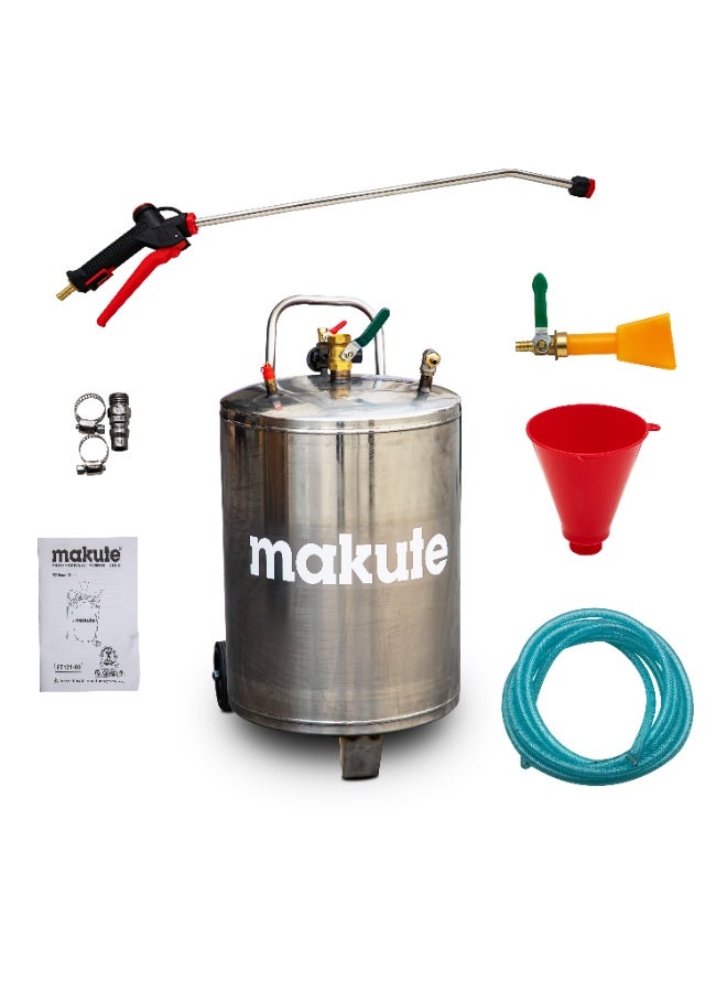 Makute 80L Stainless Steel Foam Tank Sprayer, 1.2mm 201# Steel Body, 1–3 Bar Pressure, 5m Hose, Upper Valve Control, Heavy Duty Foam Cleaner for Car Wash & Garage (FT121-80) - Image 1