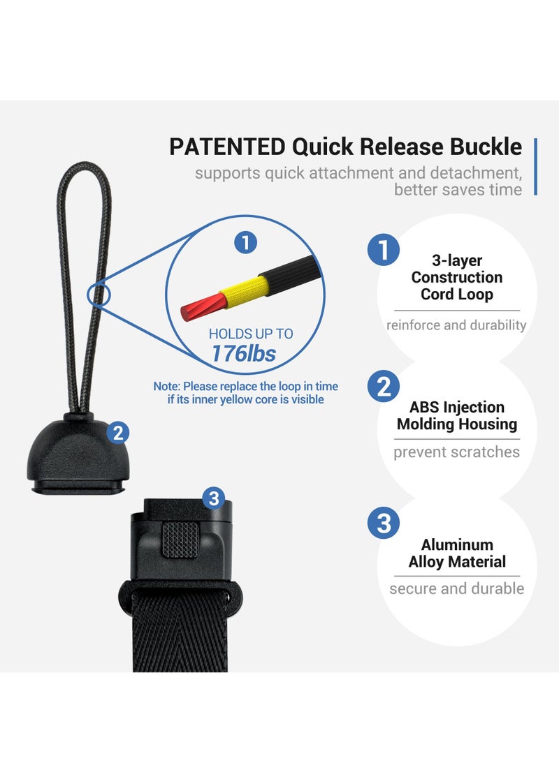 Excefore - For JJC Camera Quick Shoulder Strap, Adjustable Camera Neck Belt Strap with Quick Release Plate, Anti-slip Camera Sling Strap, Suitable for Canon Sony Nikon Fuji Mirrorless Cameras (Blue) - Image 1