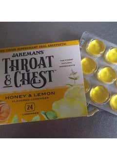 JAKEMANS Jakemans Honey and Lemon Throat & Chest Lozenges Cough Drops - Cough, Sore Throat and Seasonal Distress Soothing Relief - Liquid Drop Shape - 24 Count  - Image 3