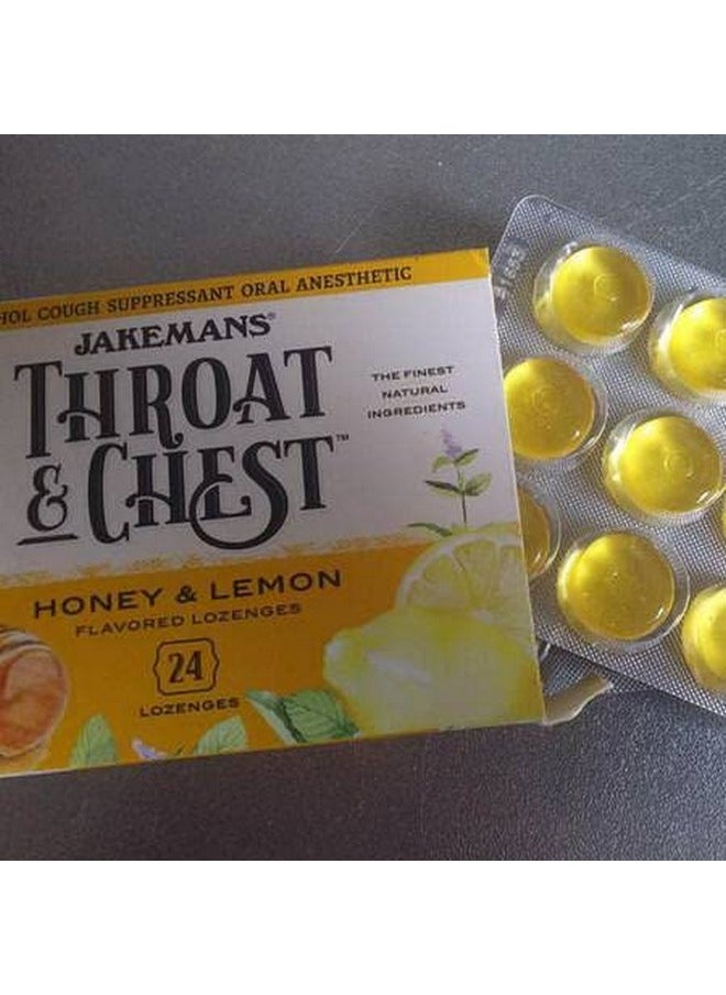 JAKEMANS Jakemans Honey and Lemon Throat & Chest Lozenges Cough Drops - Cough, Sore Throat and Seasonal Distress Soothing Relief - Liquid Drop Shape - 24 Count  - Image 3