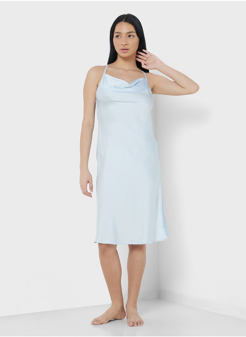 ELLA Cross Back Night Slip Dress  - Image 1