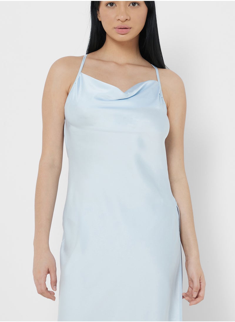 ELLA Cross Back Night Slip Dress  - Image 3
