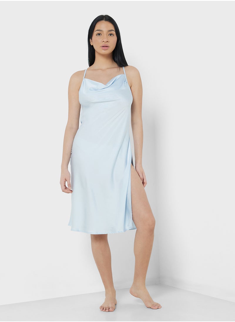 ELLA Cross Back Night Slip Dress  - Image 4