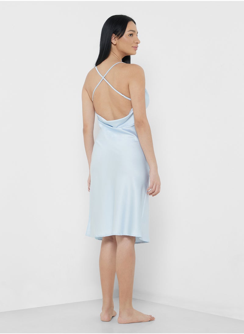 ELLA Cross Back Night Slip Dress  - Image 2