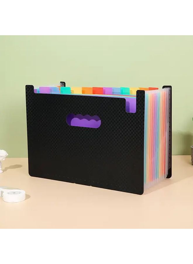 New Transparent File Bag Multi Pocket Accordion Document Organizer For A4 - Image 3