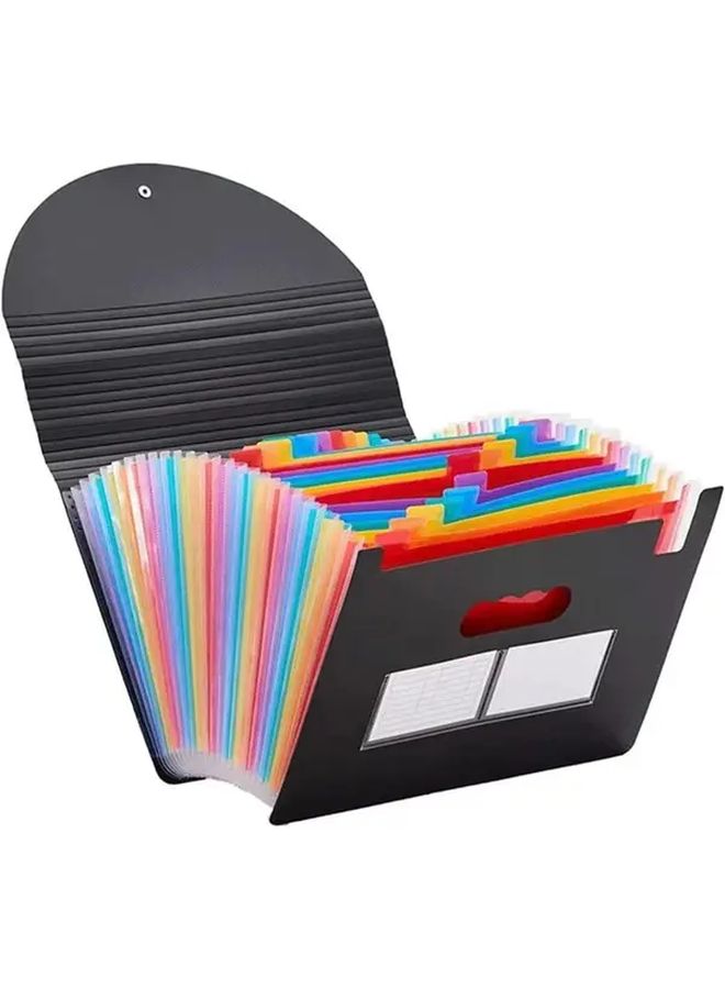 New Transparent File Bag Multi Pocket Accordion Document Organizer For A4 - Image 5