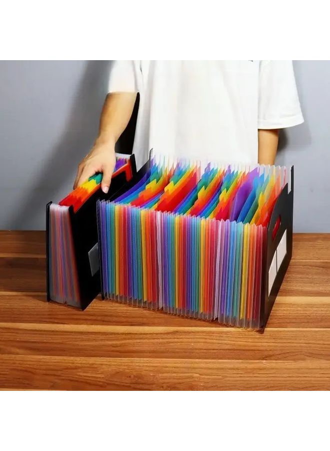 New Transparent File Bag Multi Pocket Accordion Document Organizer For A4 - Image 4
