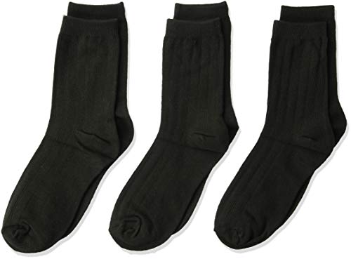 Jefferies Socks Big Boys' Rib 3 Pair Pack Crew Socks, Black, Medium - Image 5