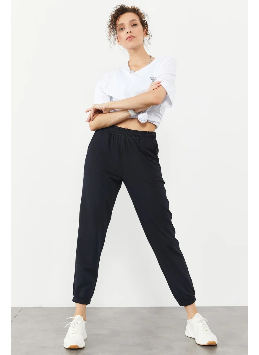 Tommy Life Elastic Leg Classic Navy Blue Women's Tracksuit Bottoms