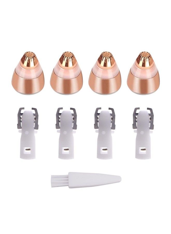 Consio 4 Pack Flawless Replacement Head Facial Hair Removal Tool For Women Smooth Finishing With Cleaning Brush(Rose Gold) - Image 2