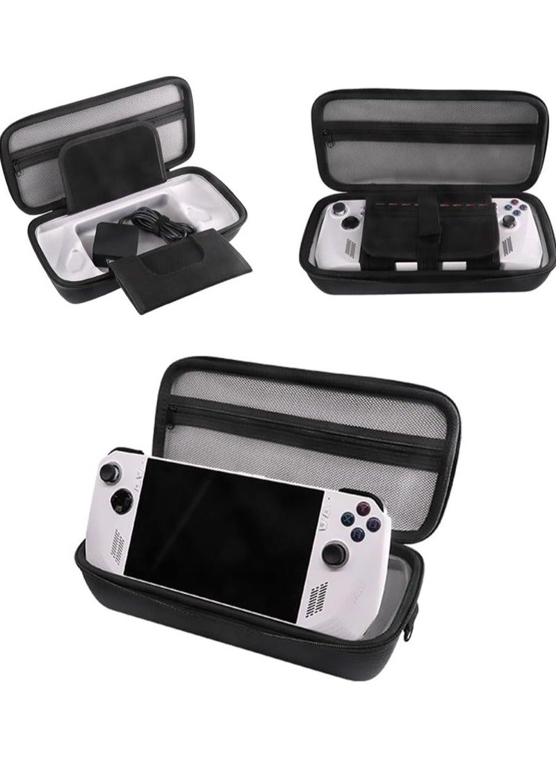 Carry Case Compatible with ASUS ROG Ally, Built-in Charger Storage, Protective Hard Portable Travel Case Cover Shell Pouch with Pockets for Accessories and Games - Image 1