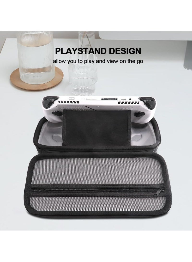 Carry Case Compatible with ASUS ROG Ally, Built-in Charger Storage, Protective Hard Portable Travel Case Cover Shell Pouch with Pockets for Accessories and Games - Image 4