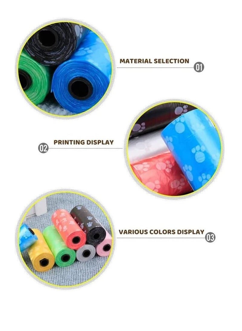 40 لفة × 20 قطعة أكياس قمامة مقاومة للتسرب وسميكة وقابلة للتحلل للكلاب للاستخدام الخارجي والمشي والسفر مع الحيوانات الأليفة - Image 2