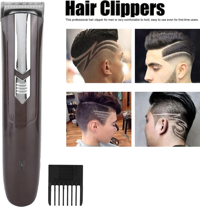 klarako Electric Hair Clipper Kit, USB Chargrable Black Hair Trimmer With Limit Comb Cleaning Brush USB Charger, Professional Haircut Grooming Trimmers For Home Salon Barber - Image 4