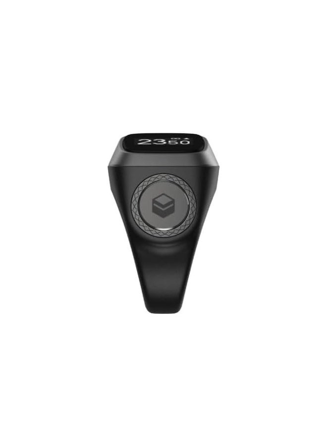 iQIBLA ZIKR RING - Size 20mm - Black Gray - Image 3