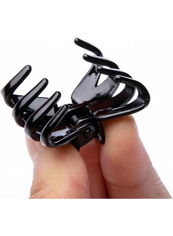 12-piece mini hair clip set. Durable plastic hair clips with a professional design for perfect hold and stylish everyday styling. Glossy black finish. - Image 4
